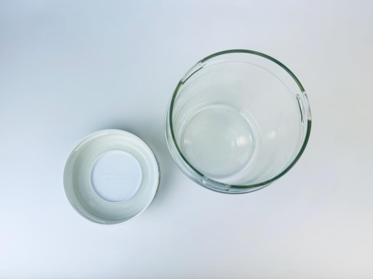 Product image for 'vintage air tight pyrex spice of life glass plastic jar container made in usa sold separately' (view d0a754)