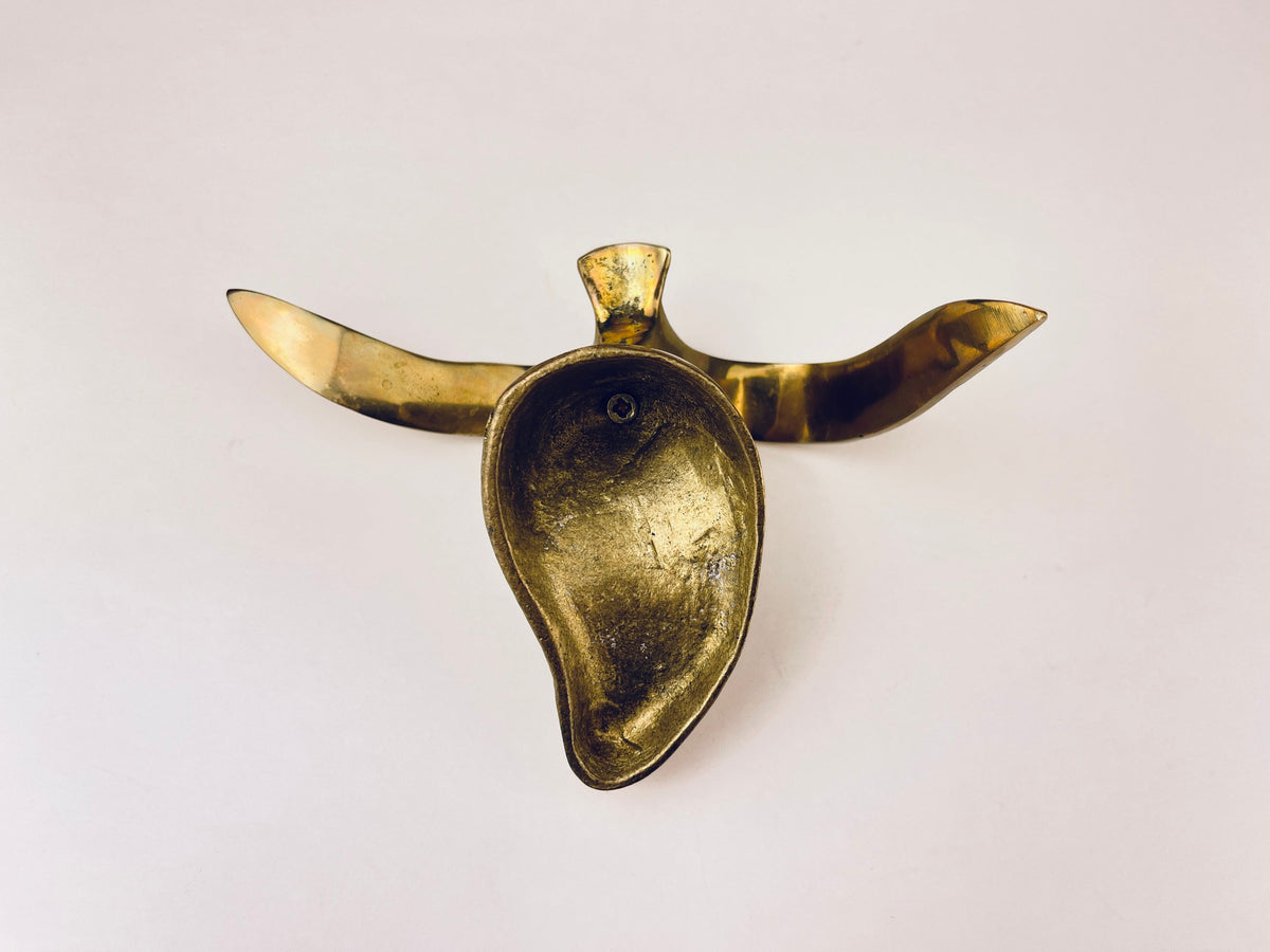 Product image for 'vintage solid brass moveable bird figurine attractive aged metal patina' (view 8b14be)