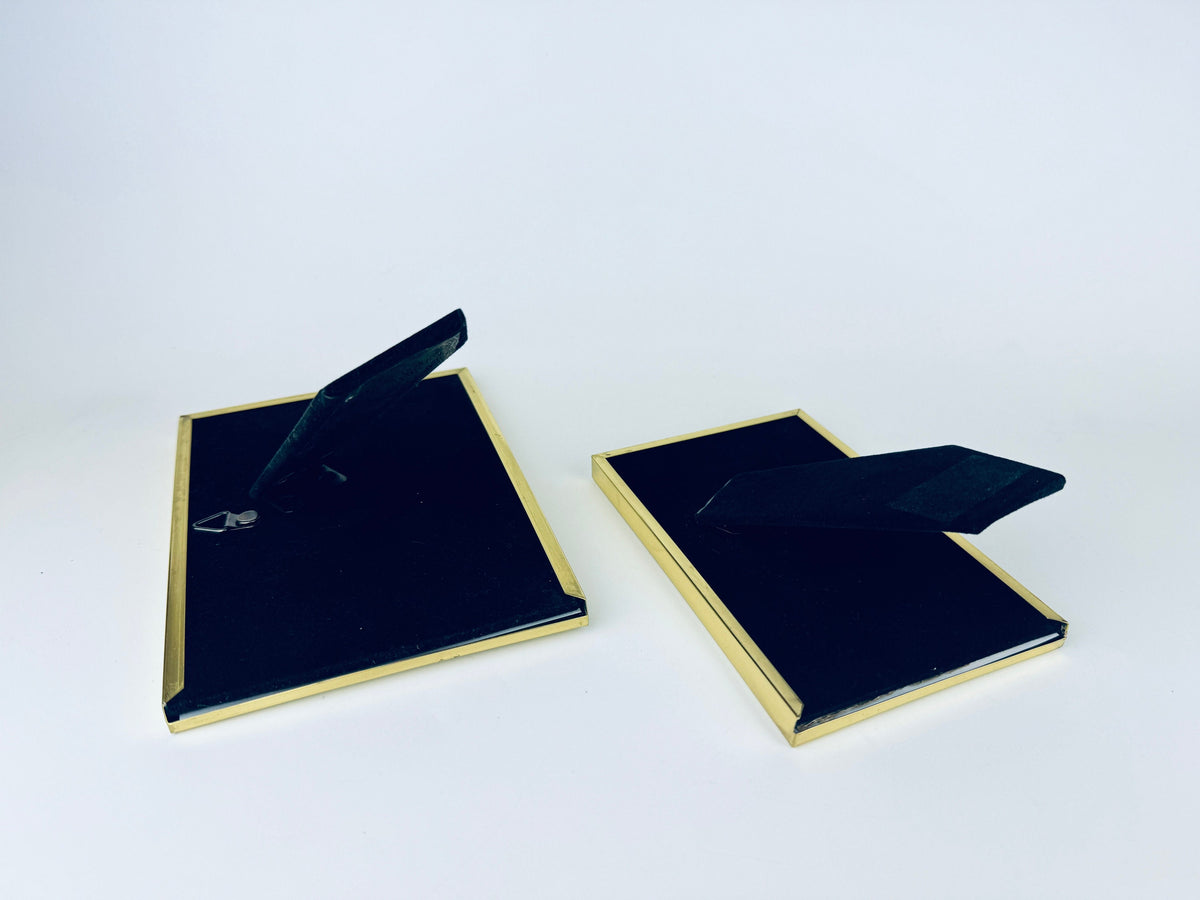 Product image for 'vintage solid brass gold tabletop picture frames 4 x 6 sold separately' (view f85745)
