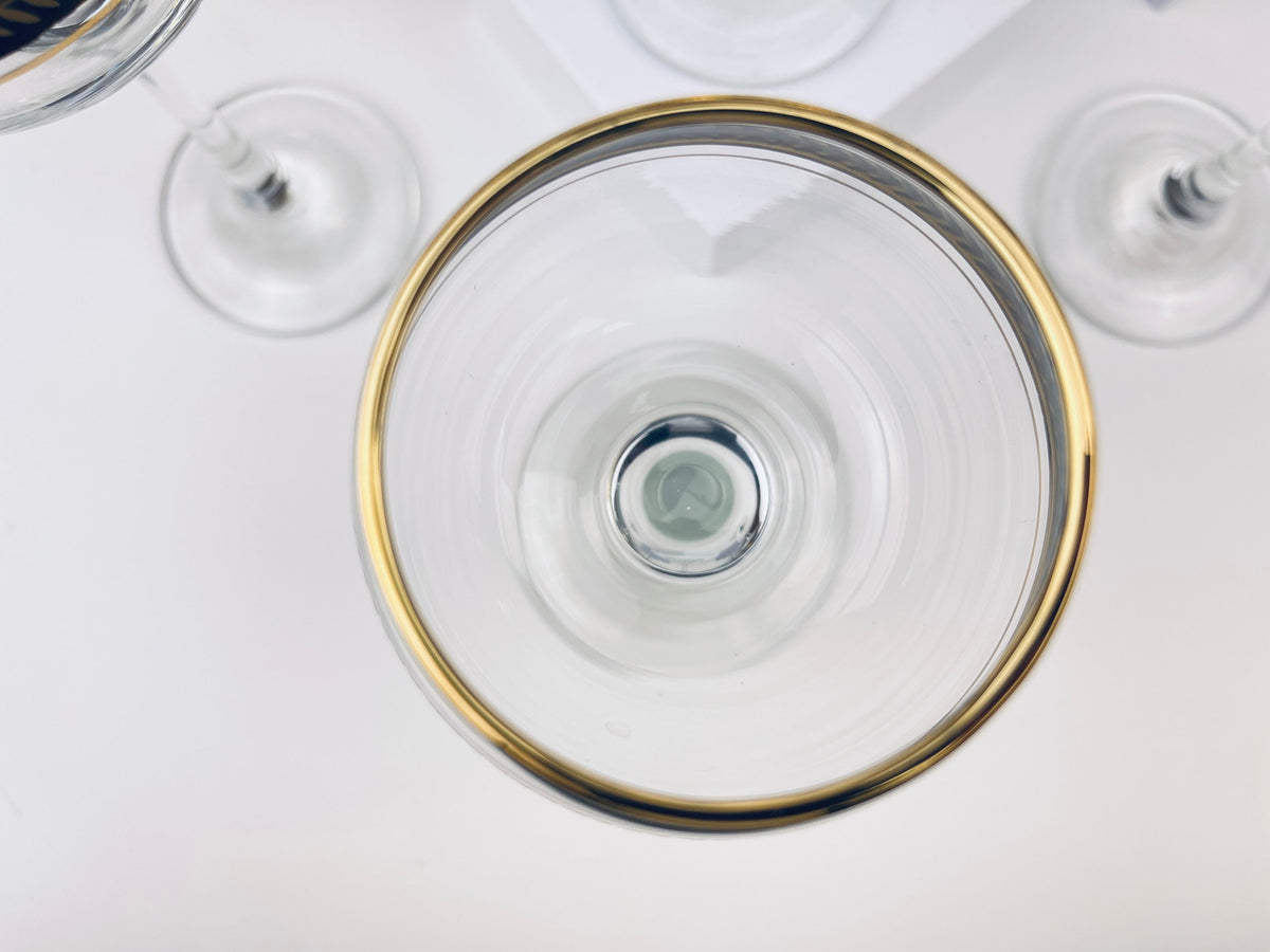 Product image for 'vintage gold textured vine stemmed drinking glasses set of six 6' (view 6fa7ca)