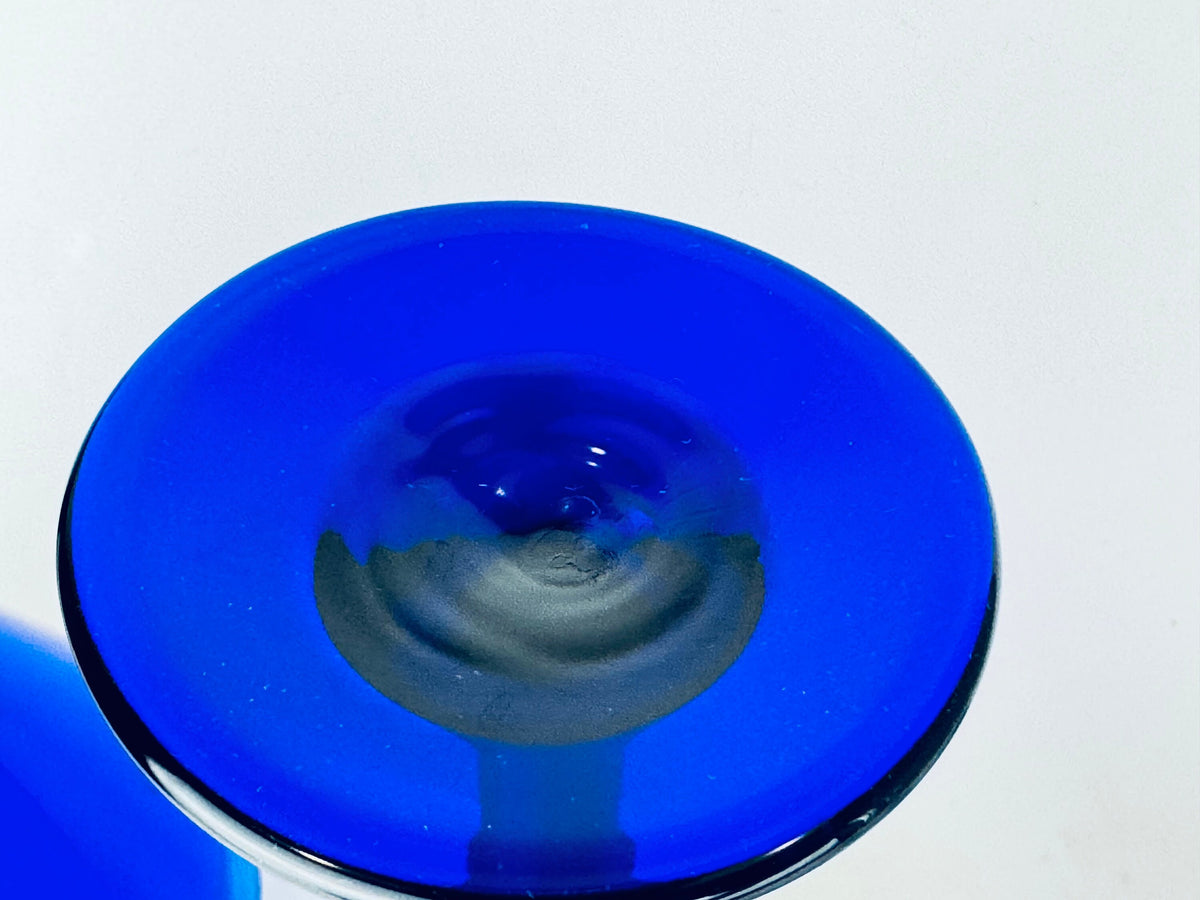 Product image for 'vintage blue martini glasses set of three 3 sets sold separately' (view 0003c2)
