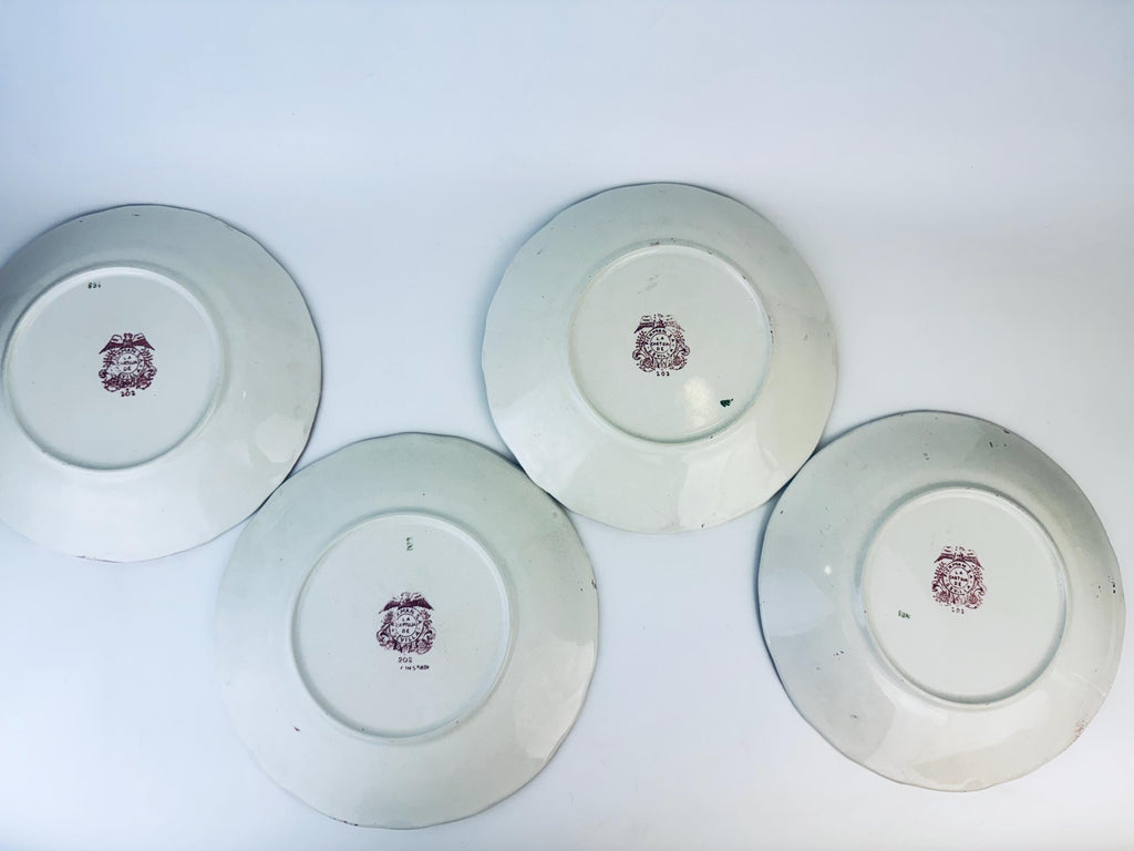Product image for 'vintage 1940s la cartuja de sevilla pickman red transferware plates spanish earthenware serving display plates sold separately' (view e9bd52)