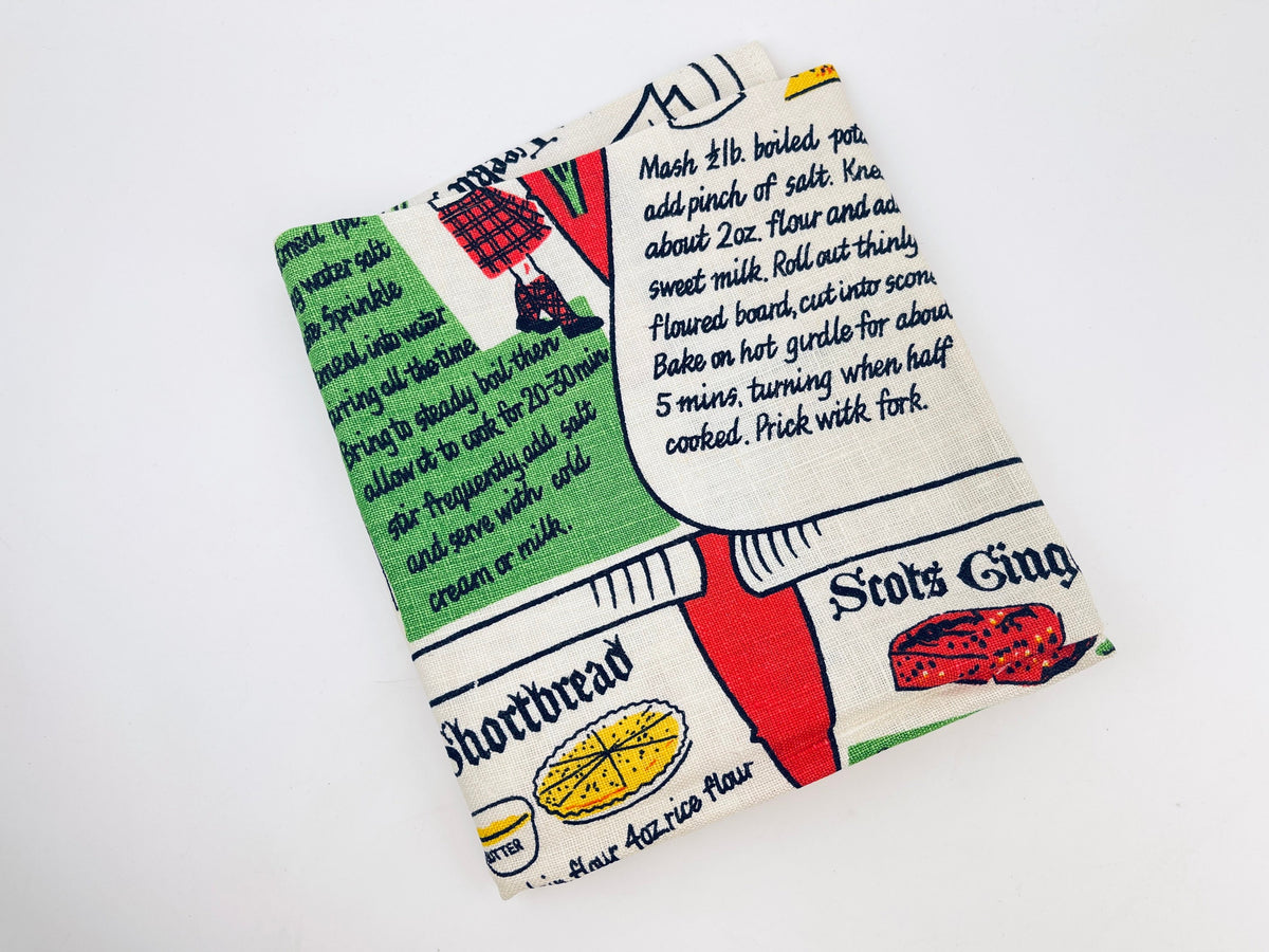 Product image for 'vintage traditional scottish recipes tea towel made in the united kingdom pure linen' (view 252444)