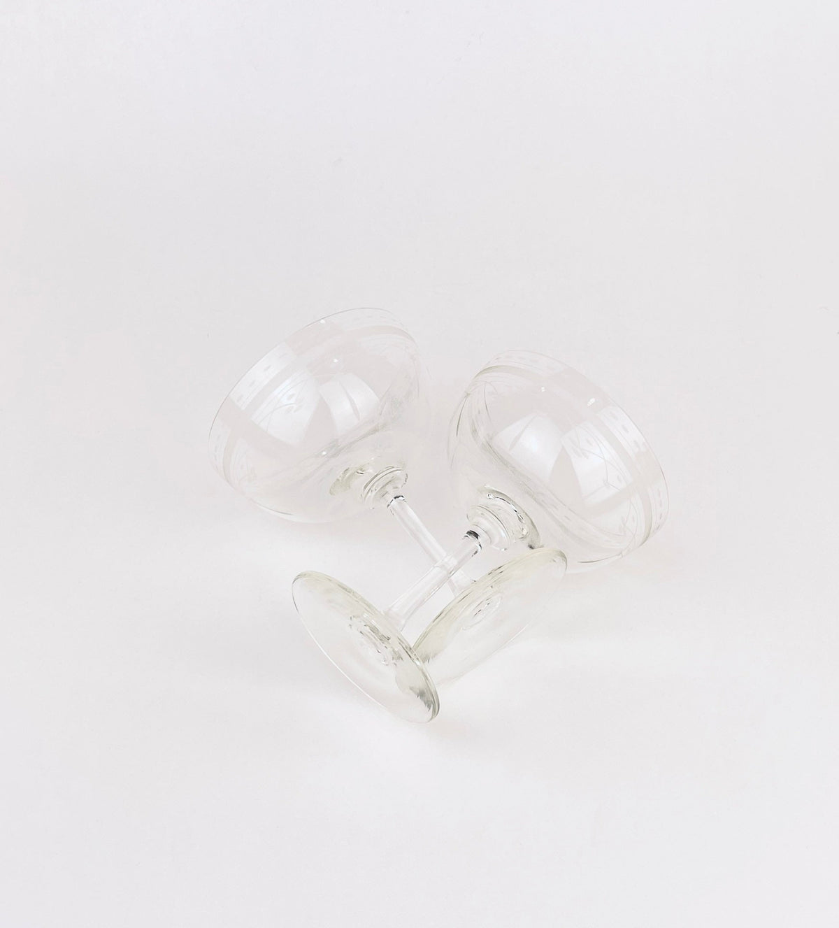 Product image for 'vintage etched martini glasses mid century elegance set of 2' (view 6274fa)
