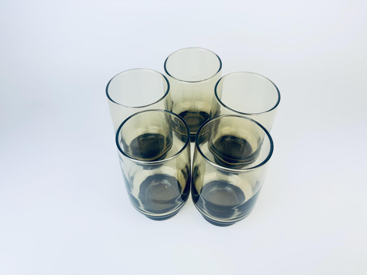 Product image for 'vintage libbey dominion tawny smokey brown glassware mid century modern mcm barware sets sold separately' (view 79248f)