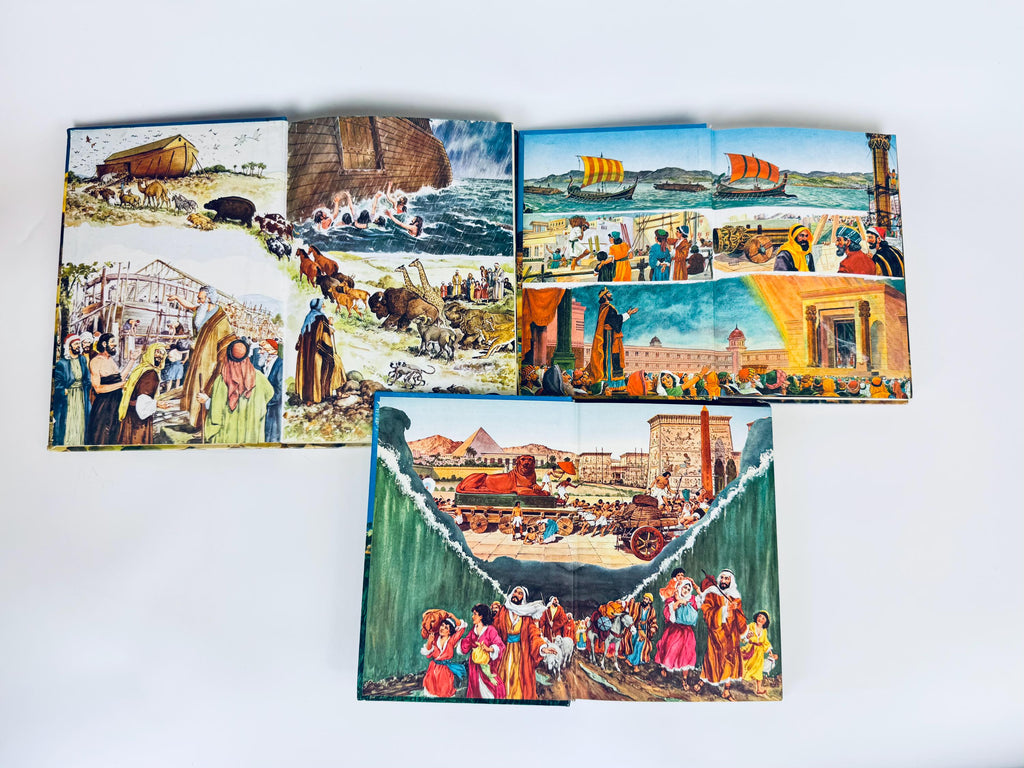 Vintage 1950s Hardcover Bible Story Books - BlueIllustrated Childrens Bible Storybook - ArthurS.Maxwell - Each Sold Individually