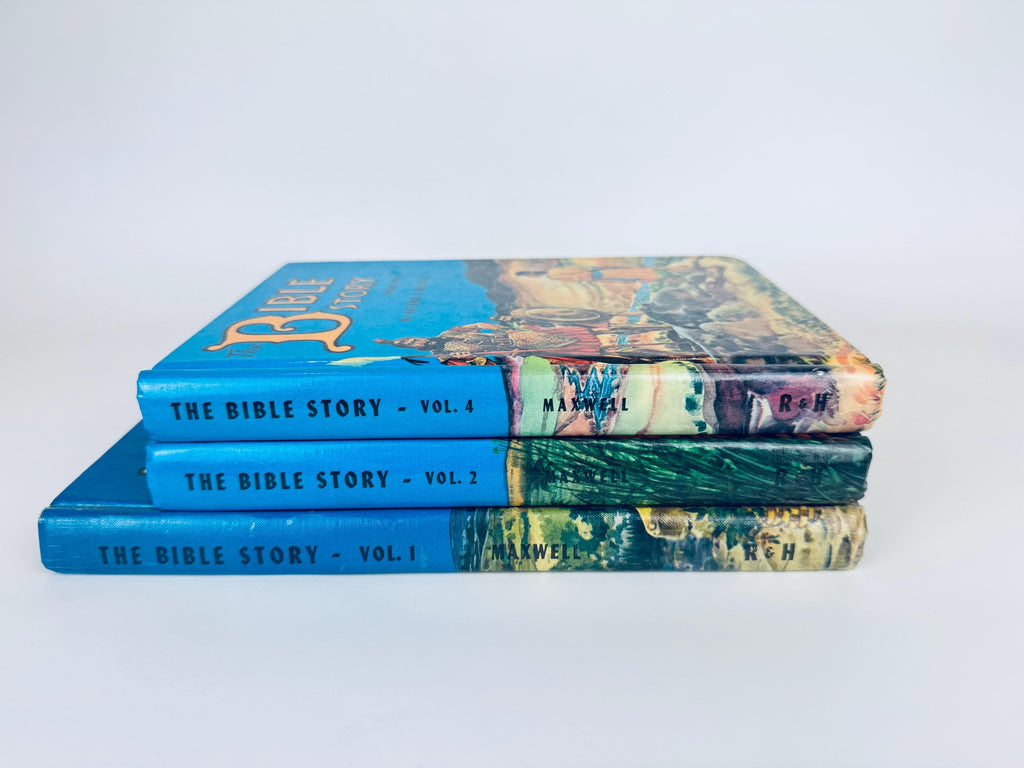 Vintage 1950s Hardcover Bible Story Books - BlueIllustrated Childrens Bible Storybook - ArthurS.Maxwell - Each Sold Individually