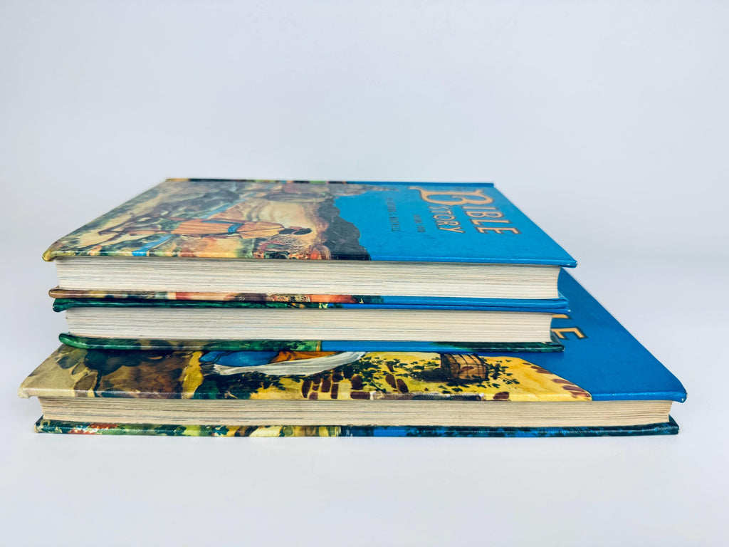 Vintage 1950s Hardcover Bible Story Books - BlueIllustrated Childrens Bible Storybook - ArthurS.Maxwell - Each Sold Individually