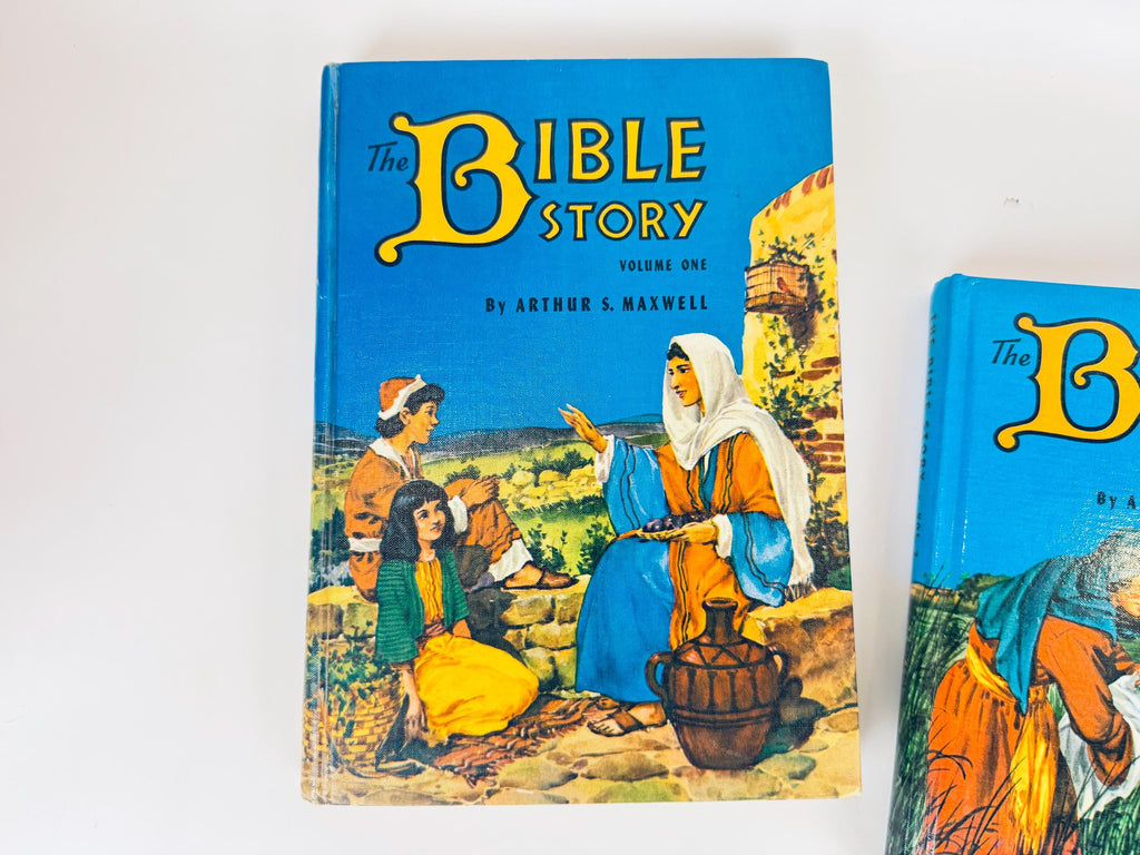 Vintage 1950s Hardcover Bible Story Books - BlueIllustrated Childrens Bible Storybook - ArthurS.Maxwell - Each Sold Individually