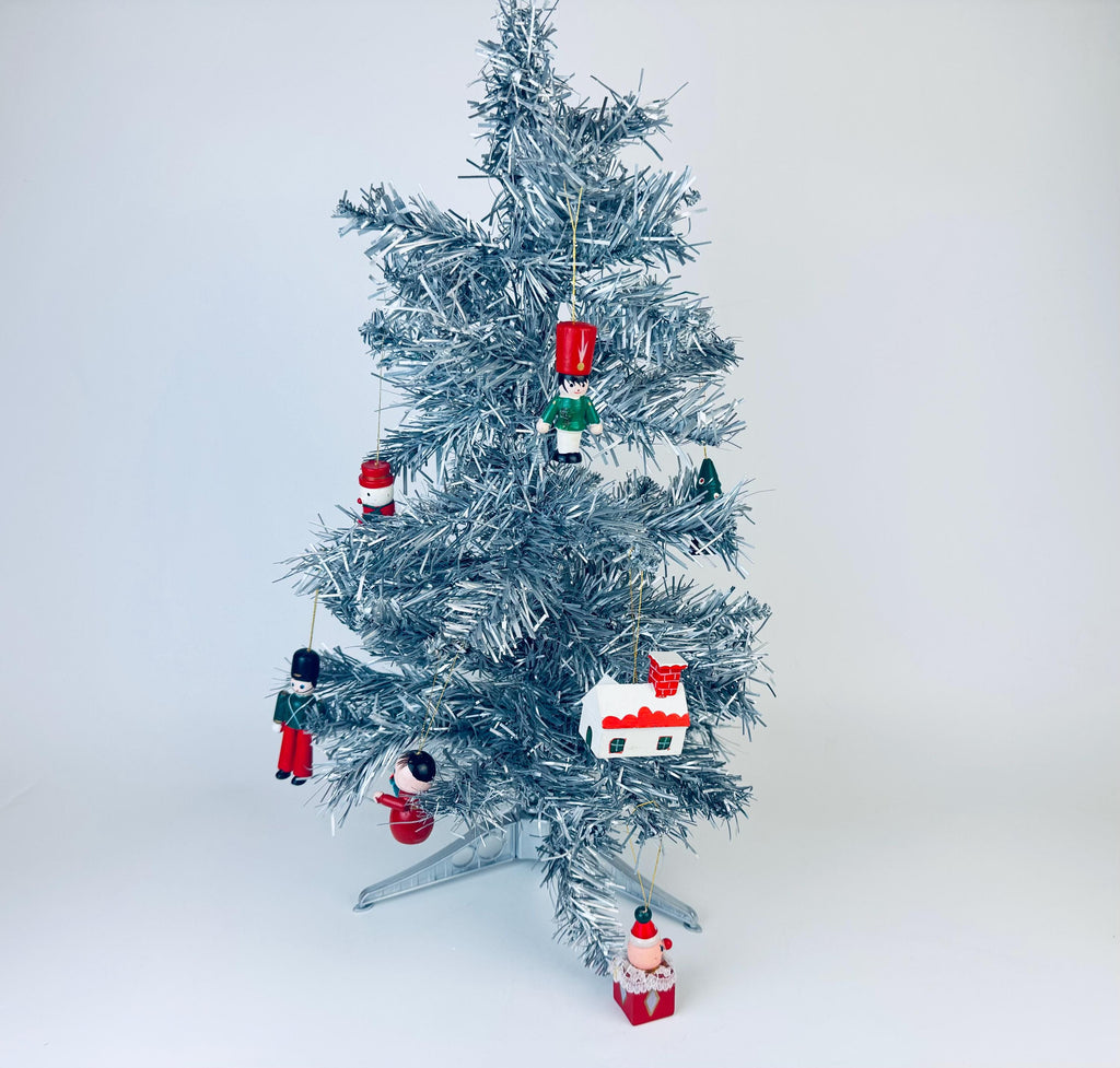 Product image for 'vintage hand painted wooden christmas tree ornaments sets sold separately' (view b8cb74)