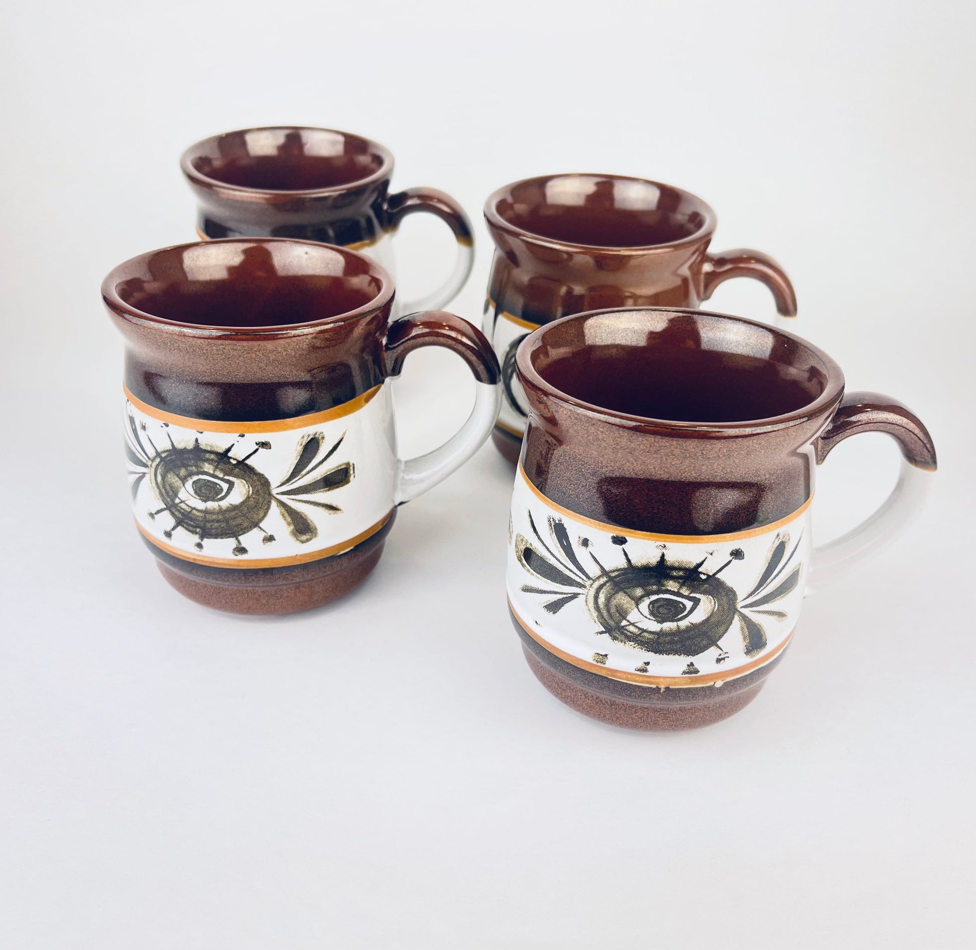 Product image for 'vintage atomic eye ceramic mugs set of four 4 made in japan' (view 0eed16)