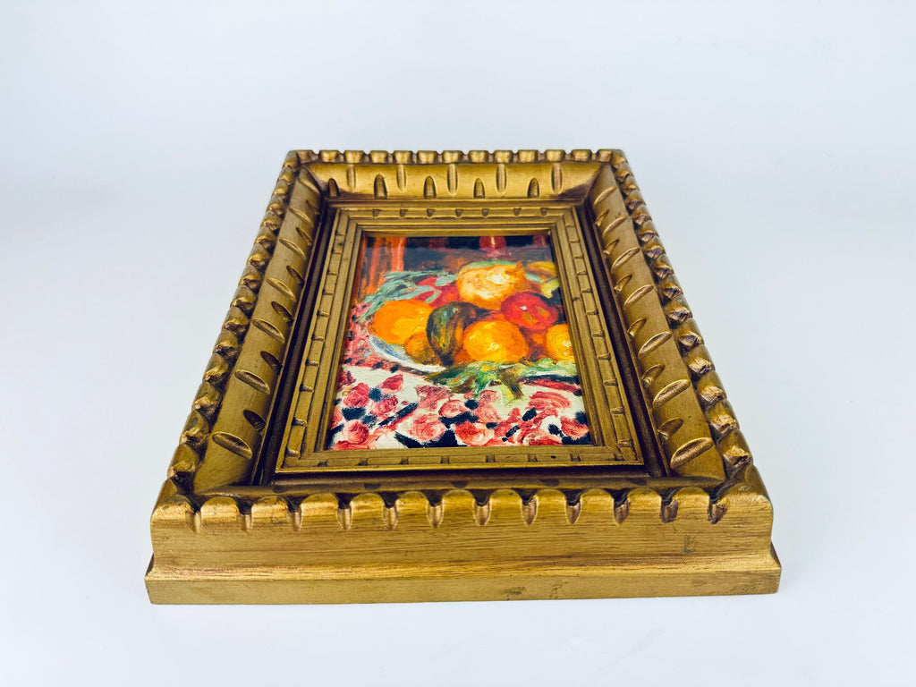 Product image for 'vintage faux wood ornate carved gold gilt picture frame hollywood regency decor' (view d4e5da)