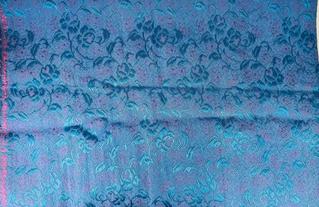 Product image for 'vintage shinny blue pink grandma couch upholstery fabric 40 x 53' (view fc6fb1)
