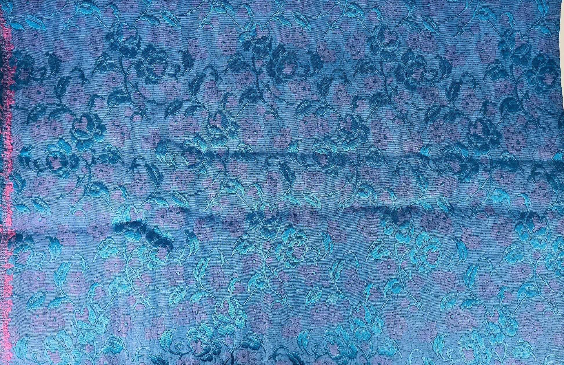 Product image for 'vintage shinny blue pink grandma couch upholstery fabric 40 x 53' (view fc6fb1)