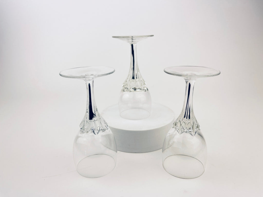 Product image for 'vintage exquisite belfor glasses or decanter czech clear black stripe art glass' (view b8979d)