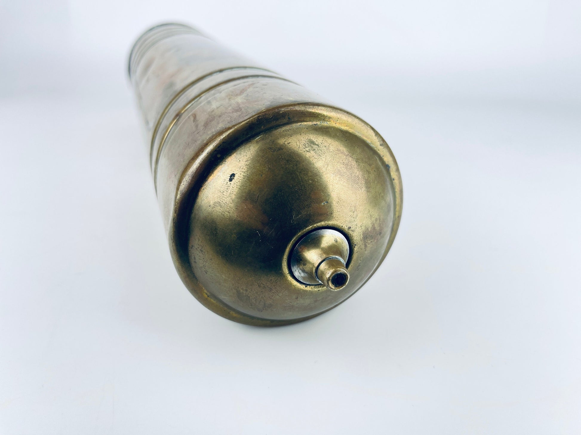 Product image for 'vintage antique brass pump fire extinguisher attractive aged metal patina' (view 9f86b3)