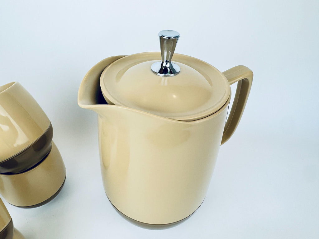 Product image for 'vintage thermos insul ware beige plastic pitcher cup set new in box new old stock' (view c6fc1b)