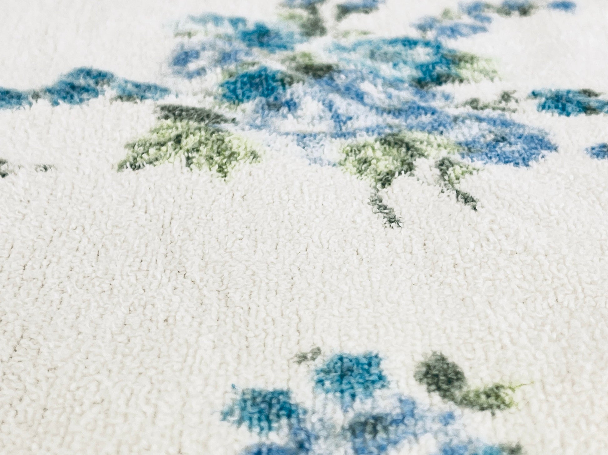 Product image for 'vintage blue floral fringe bath towel cotton rayon blend made in canada' (view 984216)