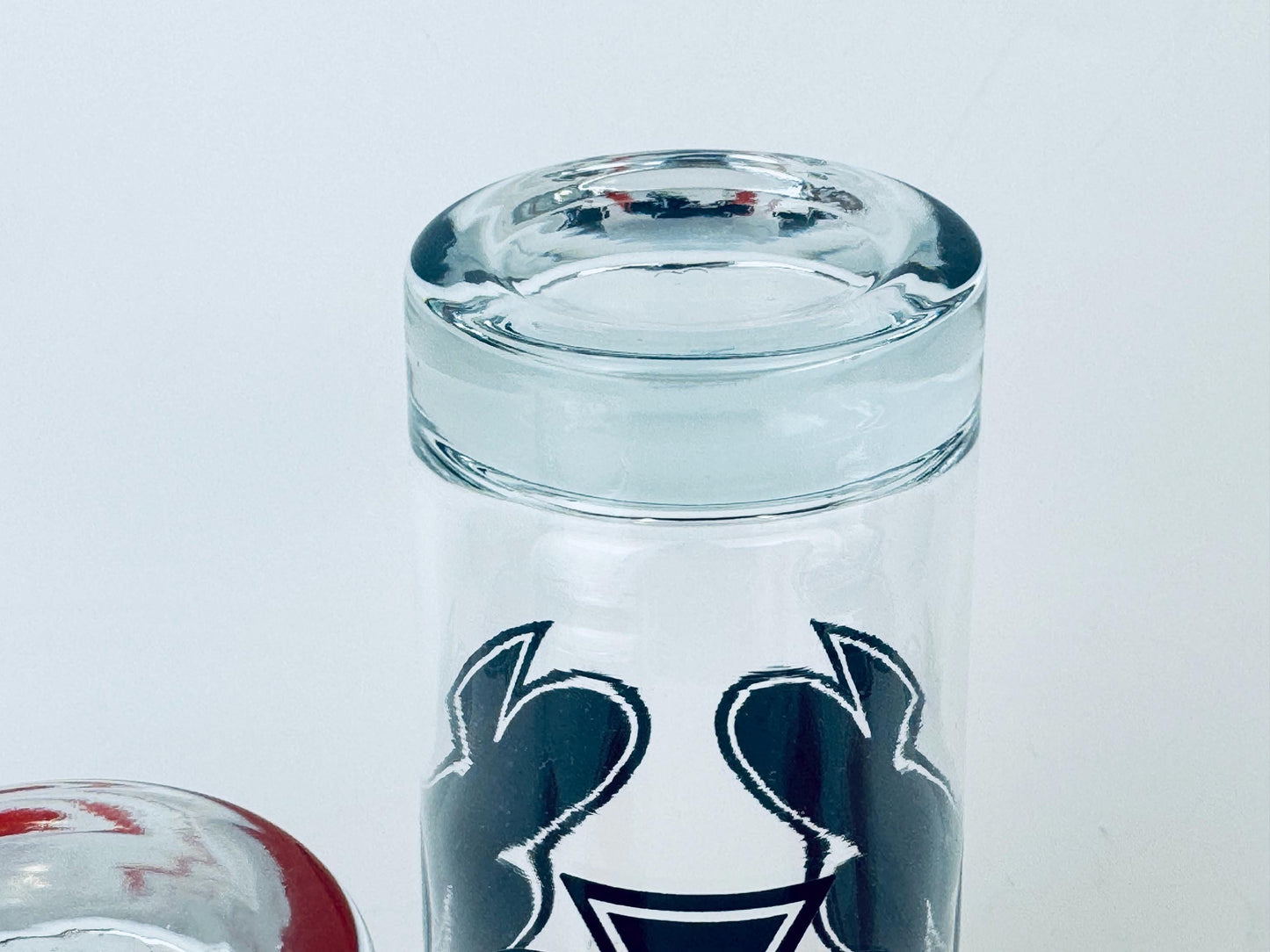 Product image for 'vintage red black playing cards drinking glasses set of three 3 club diamond heart design' (view 7a18d3)