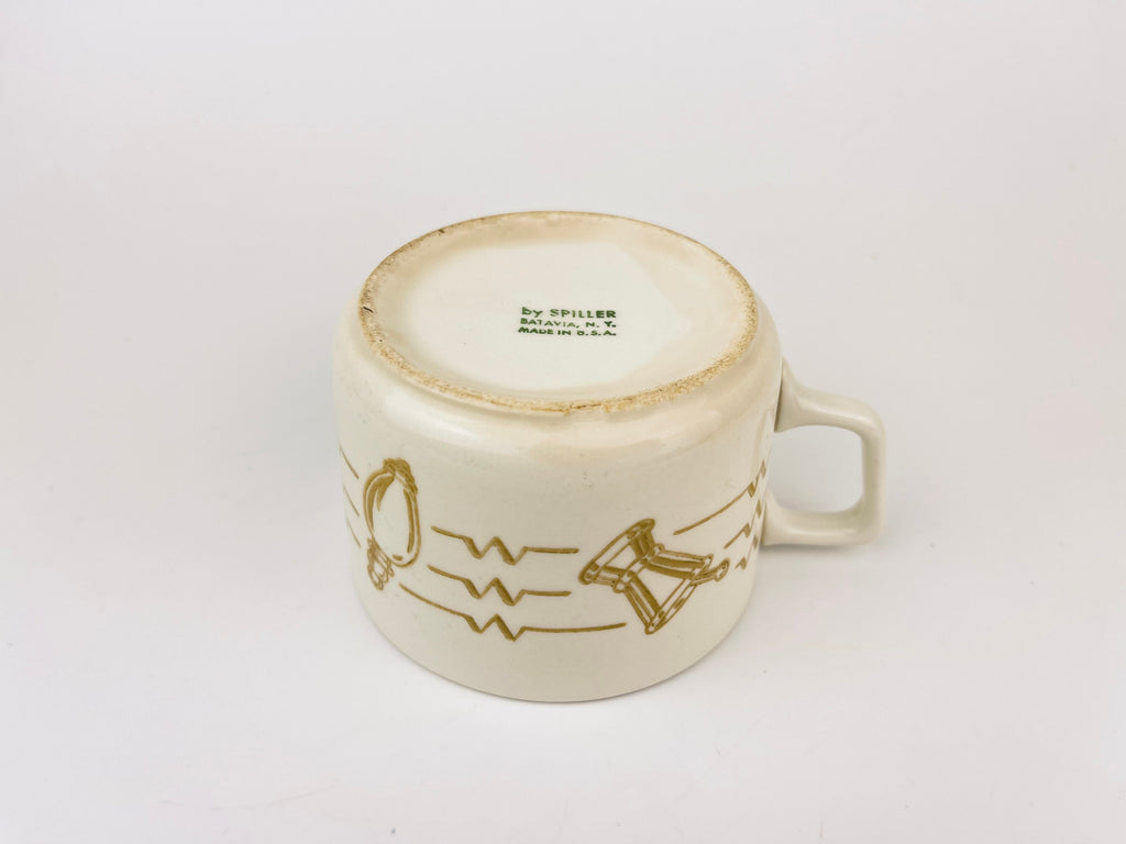 Product image for 'vintage rx spiller ceramic shaving cup mug mentholated 40 year club made in usa batavia ny' (view 0115dc)