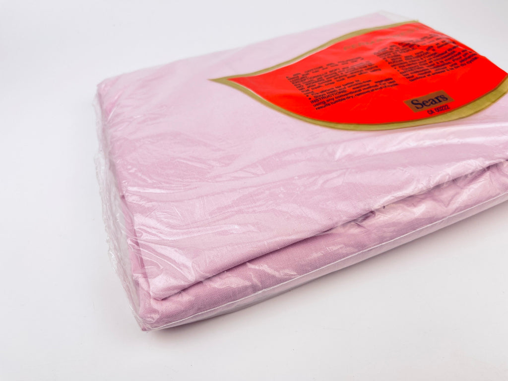 Product image for 'vintage sears perma prest pink twin flat sheet 50 50 cotton polyester blend new old stock nos made in canada' (view c8ecaa)