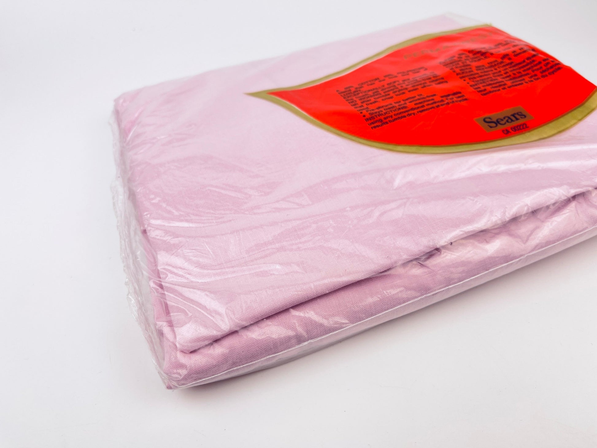 Product image for 'vintage sears perma prest pink twin flat sheet 50 50 cotton polyester blend new old stock nos made in canada' (view c8ecaa)