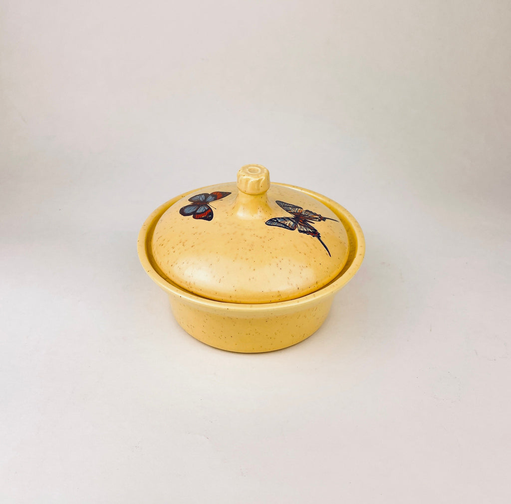 Product image for 'vintage treasure craft butterfly covered dish speckle pattern made in usa' (view ddd037)