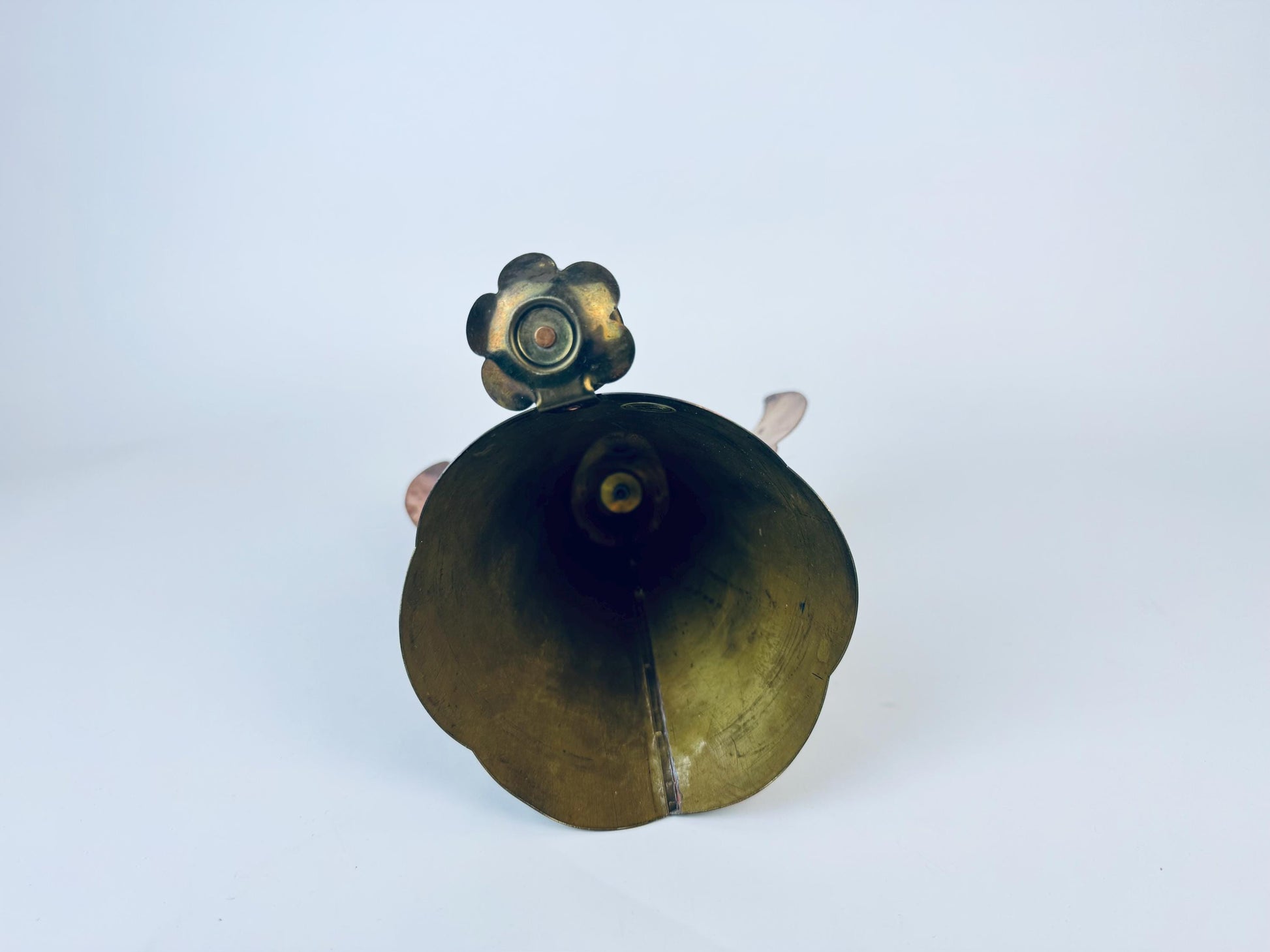 Product image for 'vintage brass copper angel candlestick holder attractive aged metal patina' (view 6ea47c)