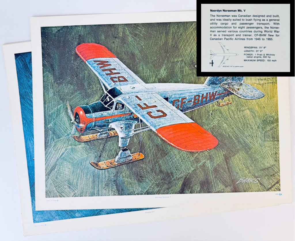 Product image for 'vintage canadian pacific air plane lithographs by robert banks sold separately' (view 682528)