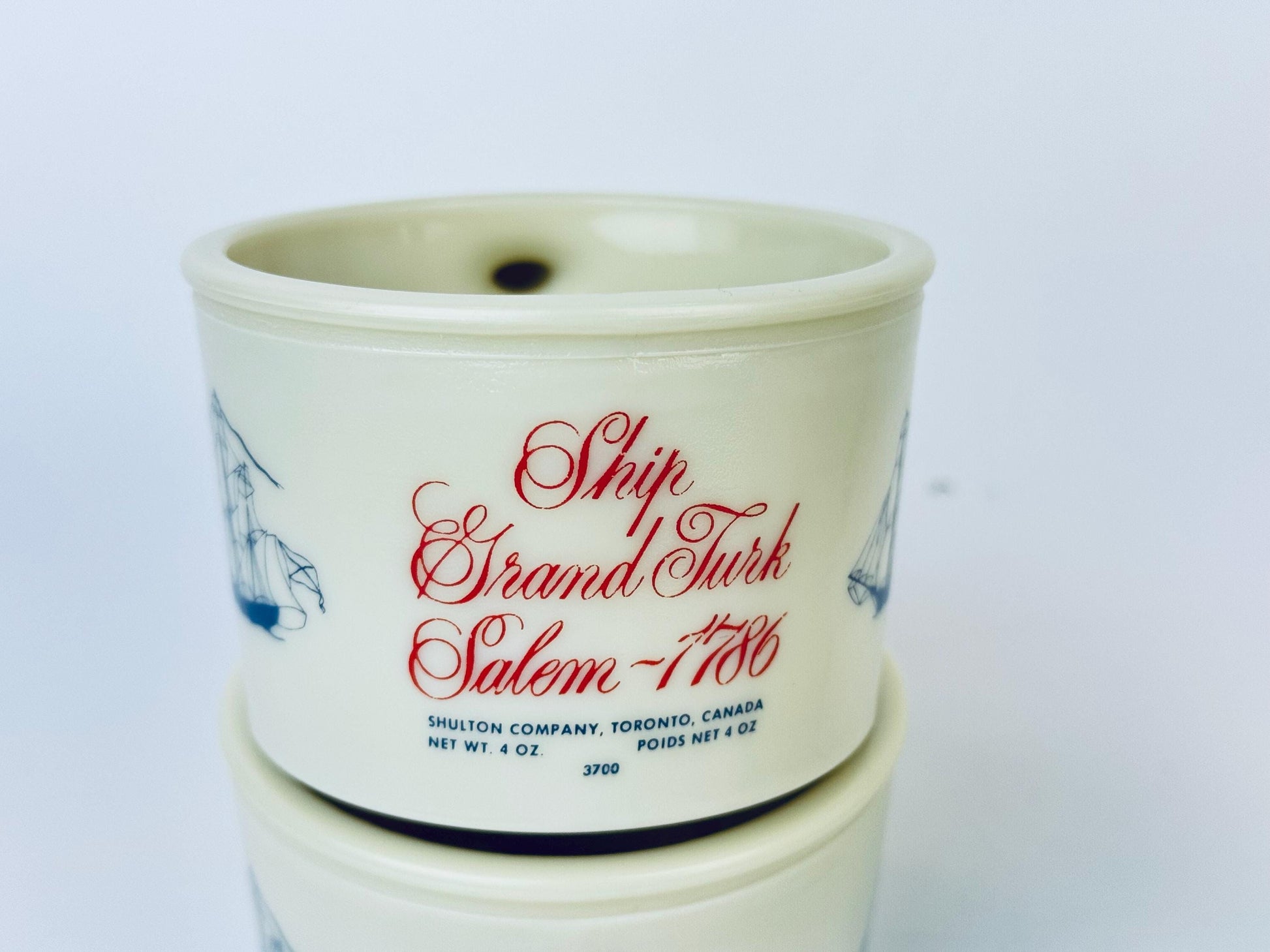 Product image for 'vintage old spice glass shaving cup mug ship grand turk salem 1786 shulton' (view 479bb1)