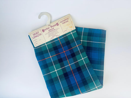 Product image for 'vintage authentic tartan plaid wool kilt fabric made in scotland the hector russell group' (view c269cd)
