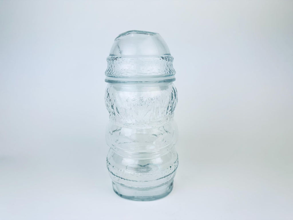 Product image for 'vintage textured clear glass santa jar air tight made in mexico christmas baking container candy jar' (view 542b52)