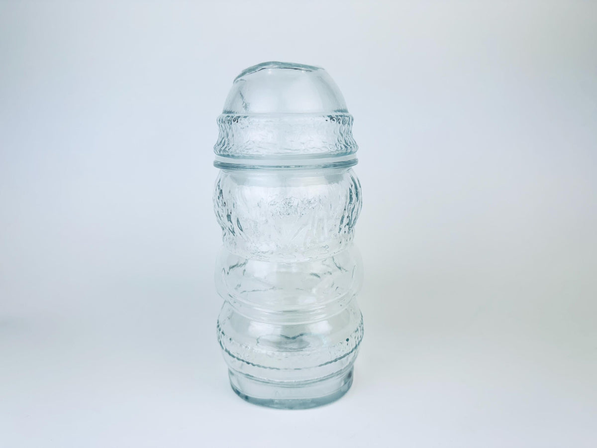 Product image for 'vintage textured clear glass santa jar air tight made in mexico christmas baking container candy jar' (view 542b52)