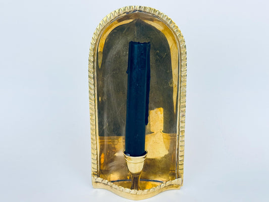 Product image for 'vintage 1970s solid brass wall sconce gold candlestick holder mid century decor wall candle light' (view 00b010)