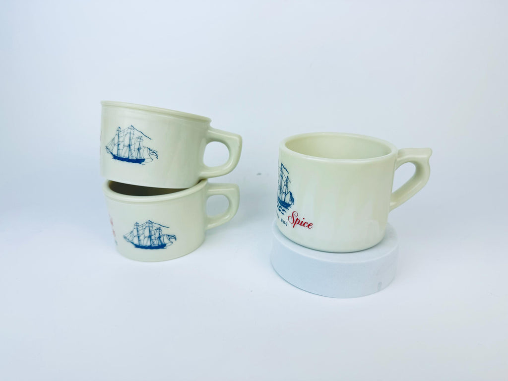 Product image for 'vintage old spice glass shaving cup mug ship grand turk salem 1786 shulton' (view 3ea518)
