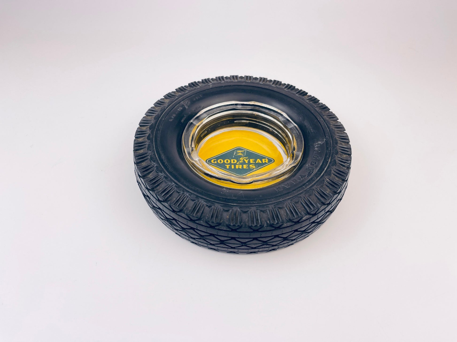 Product image for 'vintage good year tires rubber glass ashtray made in usa' (view f626a7)