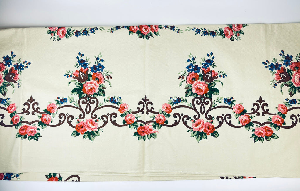 Product image for 'vintage pink floral acrylic table cloth 49 x 59' (view 14f1c4)