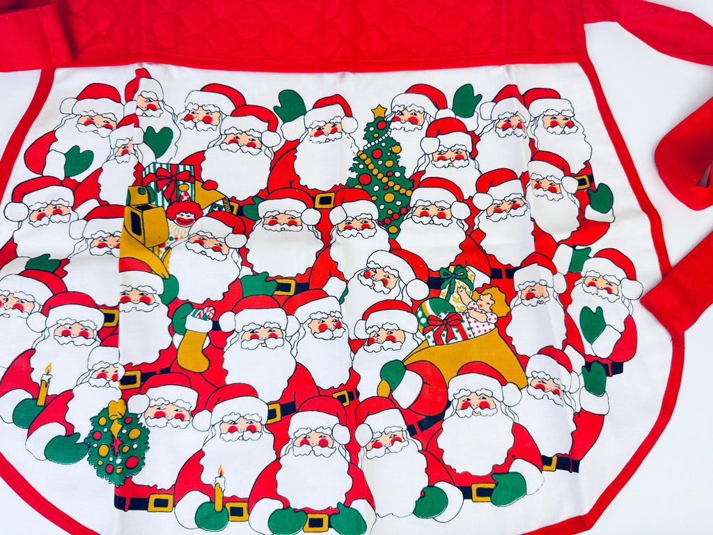 Product image for 'vintage kitchen queen santa christmas waist apron made in canada' (view 975c1d)