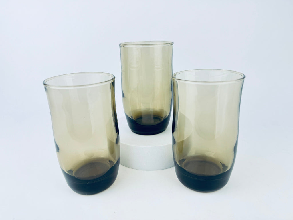 Product image for 'vintage libbey dominion tawny smokey brown glassware mid century modern mcm barware sets sold separately' (view 7c2a73)