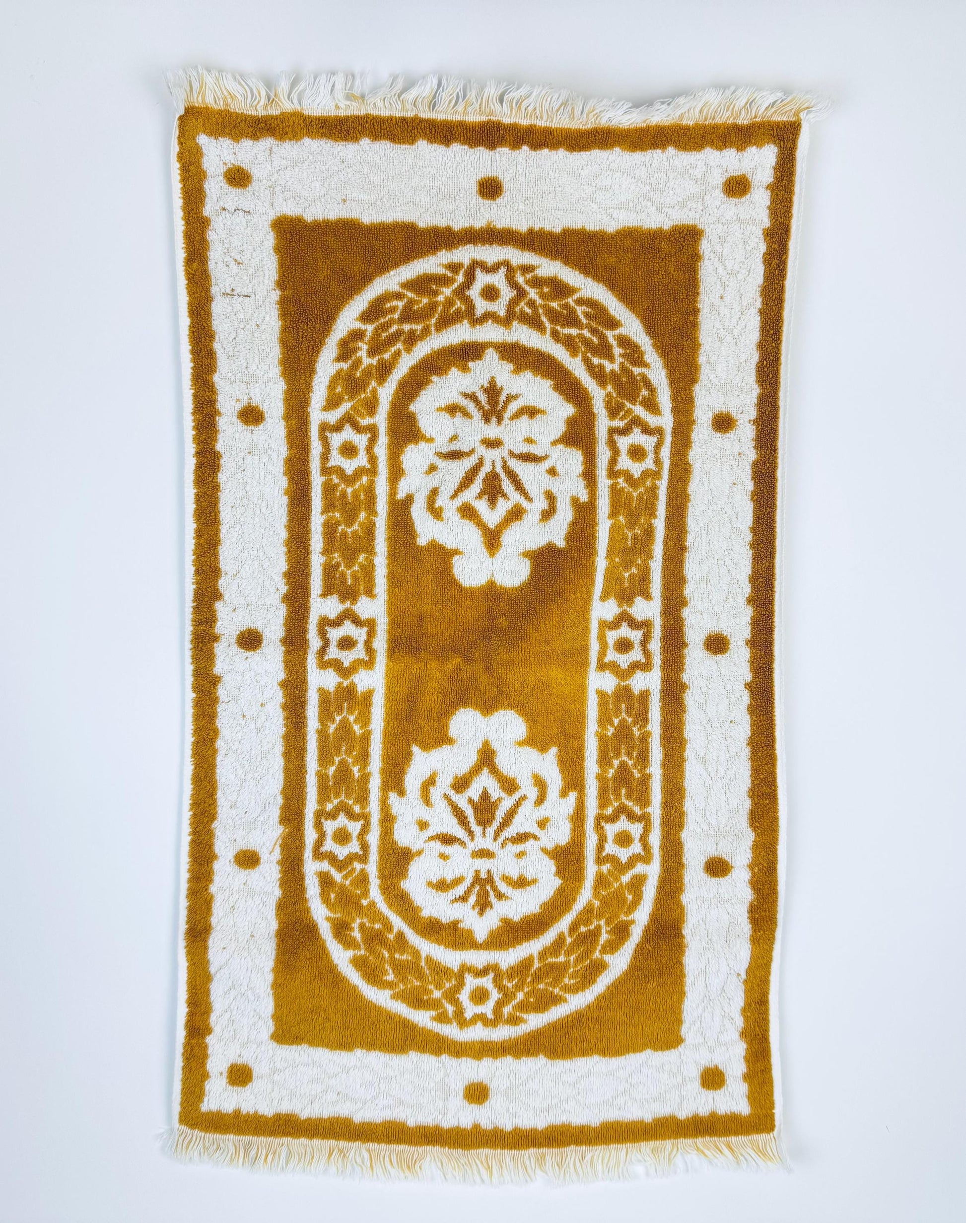 Product image for 'vintage fieldcrest gold beige floral towel set 100 cotton usa made' (view 5b19ff)