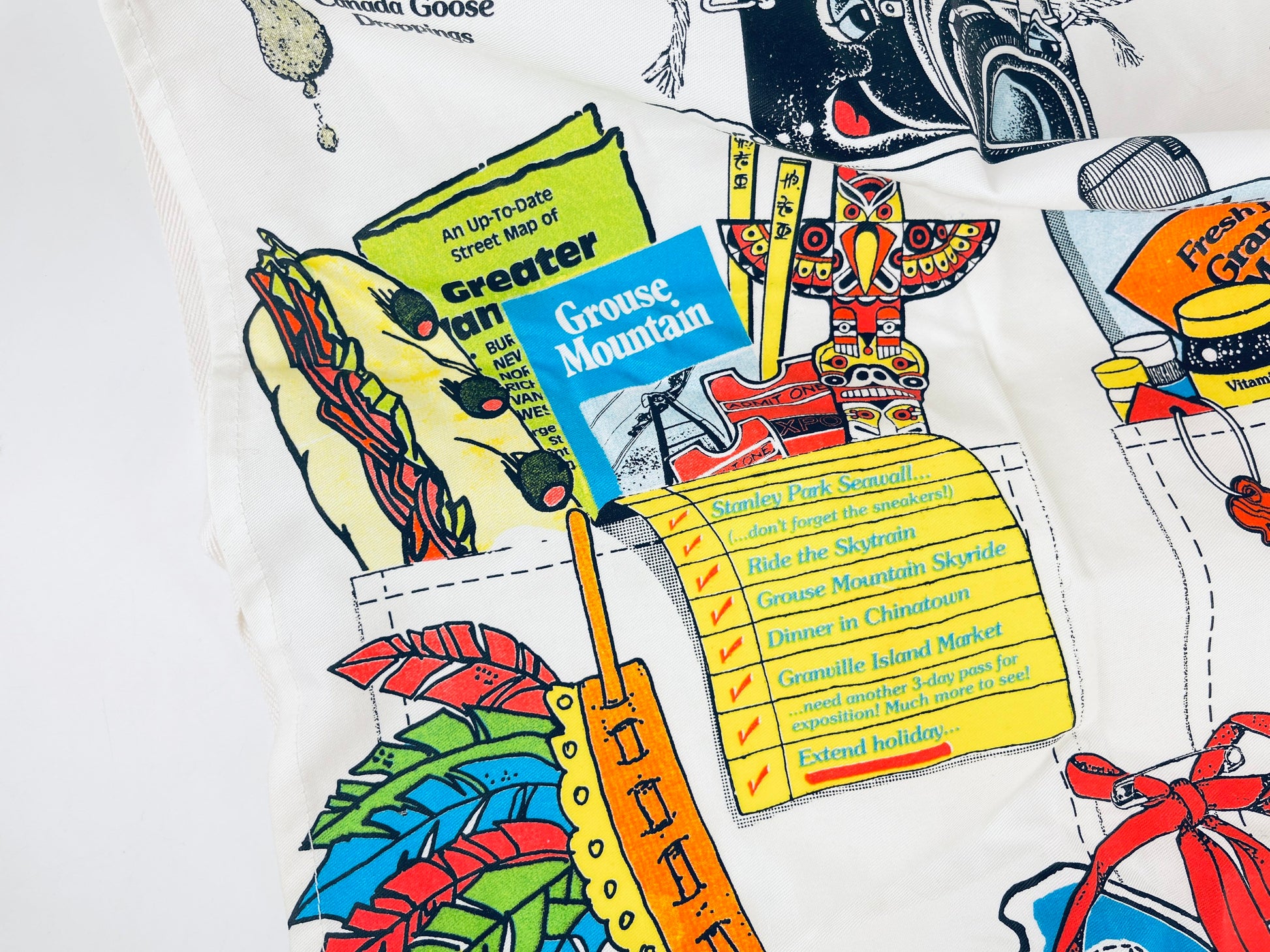 Product image for 'vintage funny vancouver british columbia canada tourism full apron landmark locations social bull factory' (view db6428)