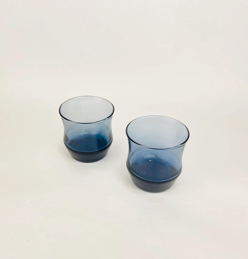 Product image for 'vintage mcm libbey apollo blue glassware sets sold separately' (view f8739c)