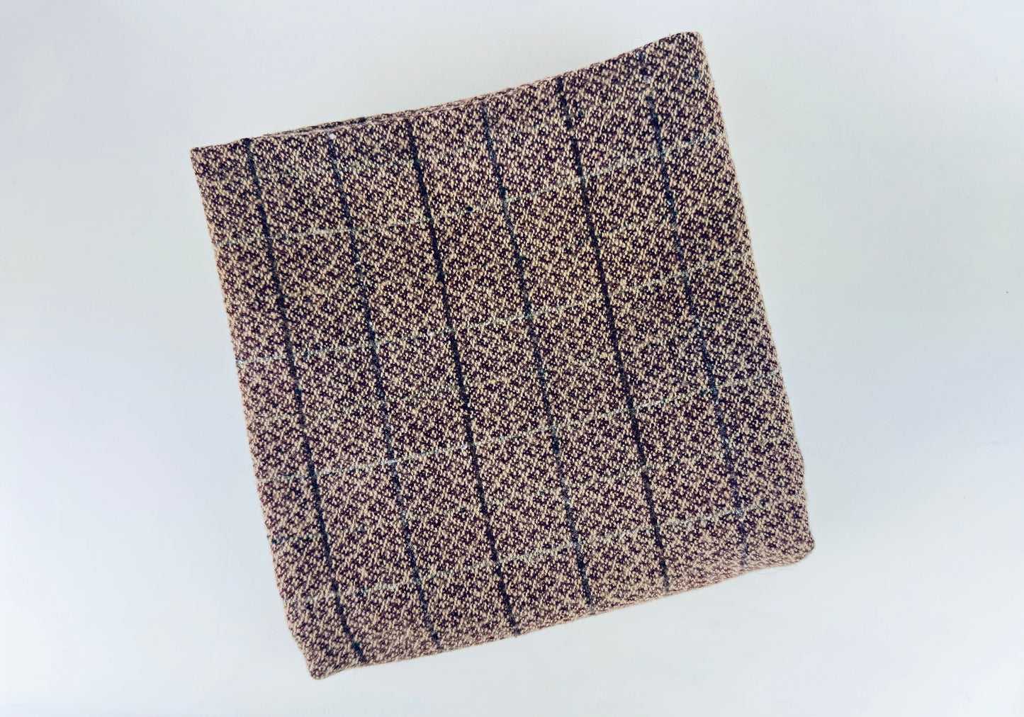 Product image for 'vintage brown beige striped wool fabric 37 x 60' (view 914669)