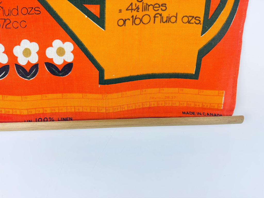 Product image for 'vintage kitchen conversion tea towel wall hanging made in canada' (view de4036)