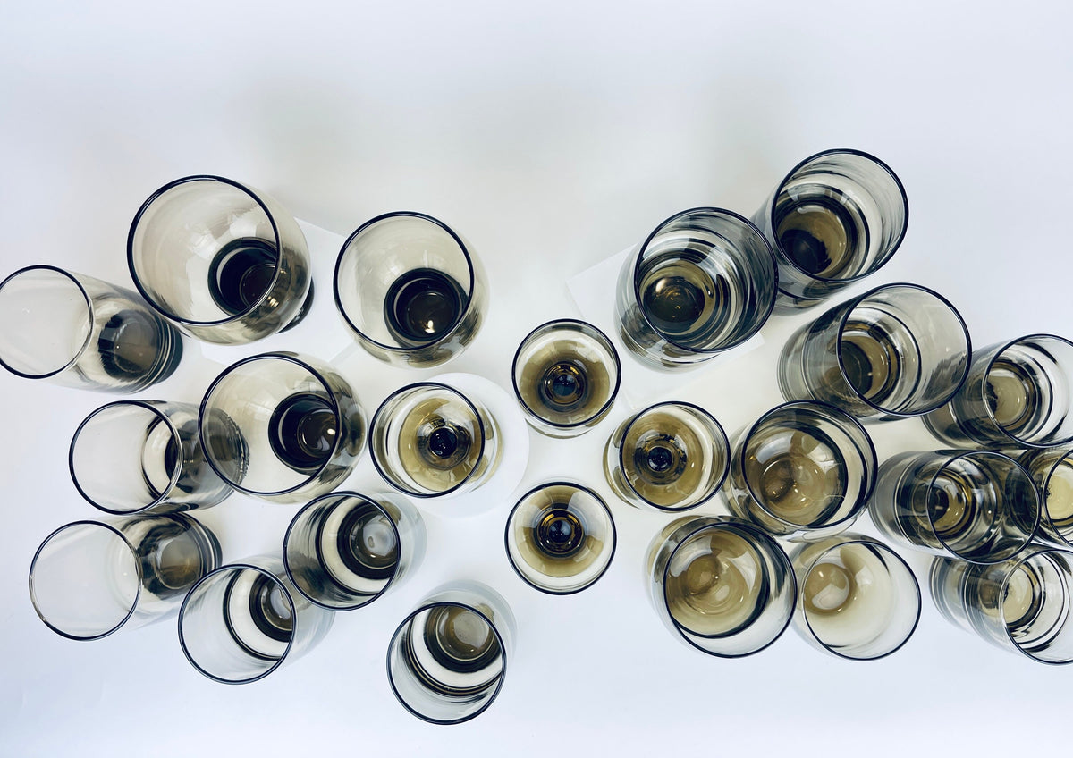 Product image for 'vintage libbey dominion tawny smokey brown glassware mid century modern mcm barware sets sold separately' (view 12e879)