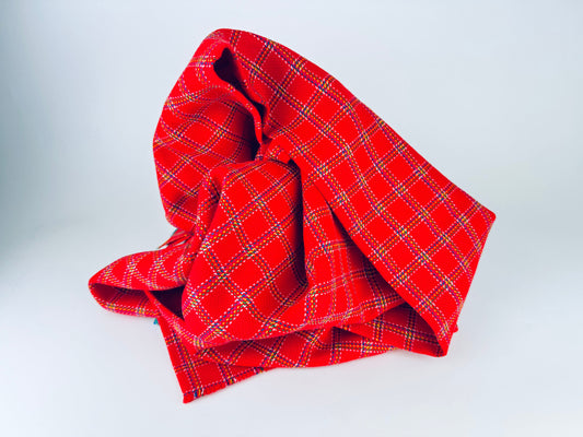 Product image for 'vintage bright red thick woven striped jacquard polyester fabric 50 x 59' (view 2753d3)