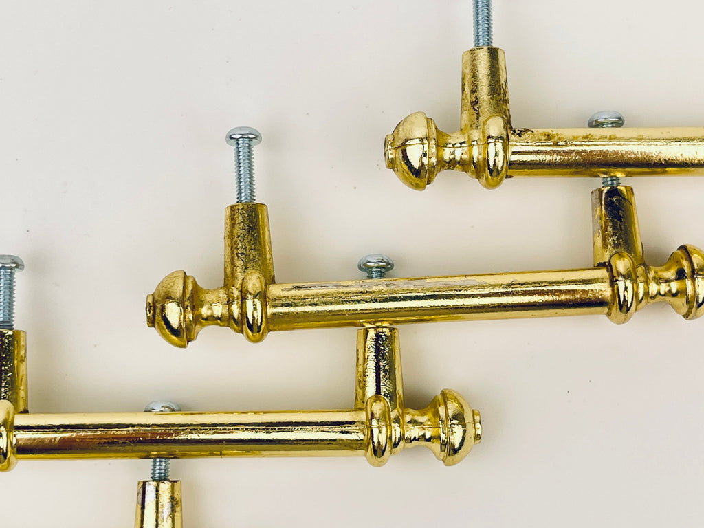 Product image for 'vintage solid brass drawer pull hardware attractive aged brass patina' (view a68f41)