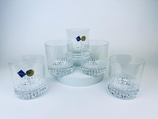 Product image for 'vintage jihlavske sklarny bohemia crystal lowball glasses set of five 5 made in czech republic' (view ad4cb3)
