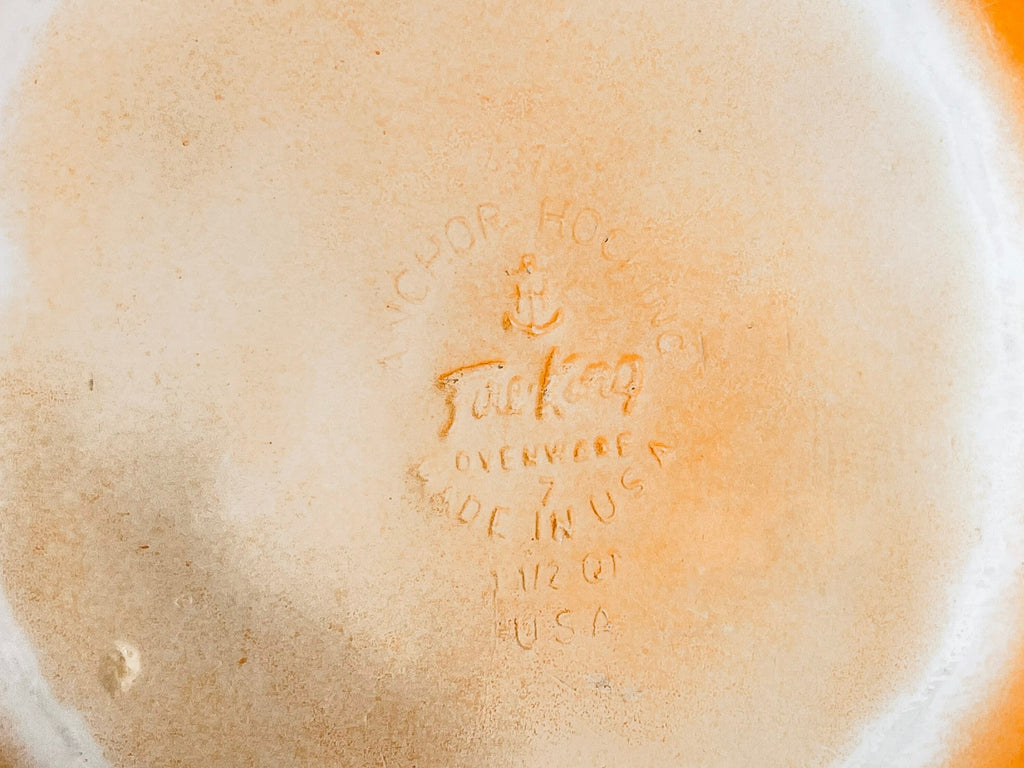 Product image for 'vintage orange ombre glass casserole dish 437 1 1 2 qt fire king anchor hocking made in usa' (view b14d3d)