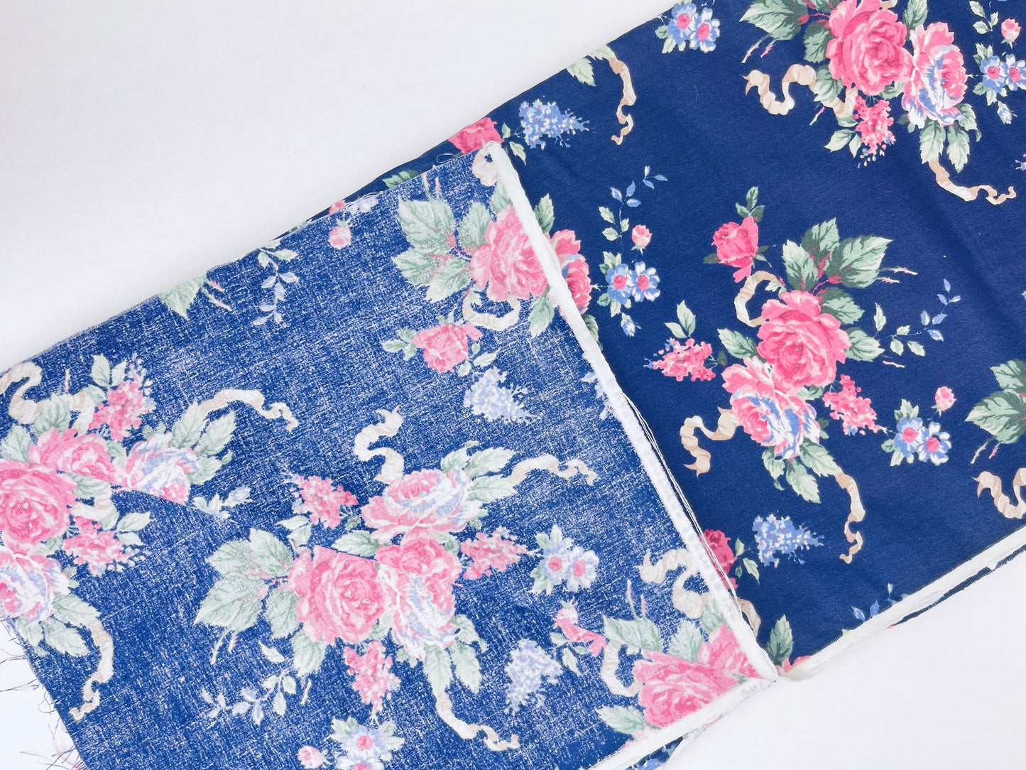 Product image for 'vintage indigo floral print fabric 42 x 45 marcus brothers textiles' (view b86dcb)